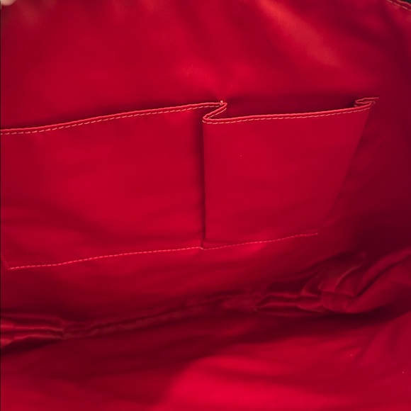 Coach (EUC) Poppy Black and Red Plaid Tote with Black Sequin Trimming & Handles - Picture 12 of 15